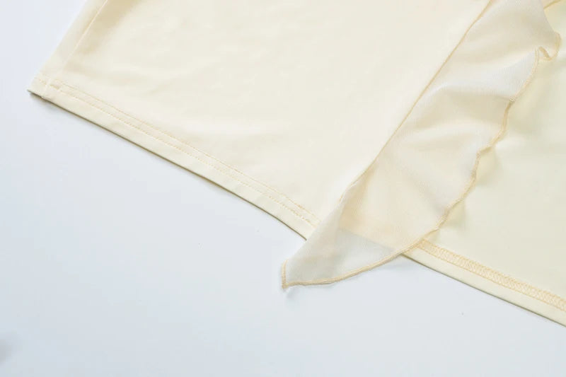 Ruffle Sexy V-neck Backless Sleeveless Lace-up Thigh Split Patchwork Maxi Dress For Women Slim Party Evening  Dress