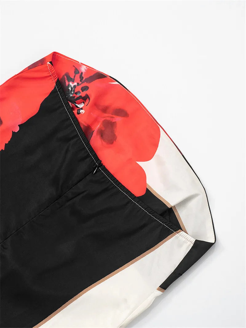 Strapless Floral Print Sexy Maxi Dress Women Gown Off-shoulder Sleeveless Backless A-line Club Long Dress Vestido