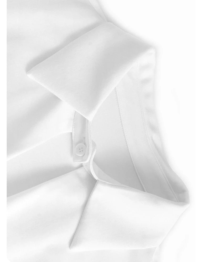 Women Black Pleated Hollow Out Big Size Elegant Mini Dress New V-Neck Long Sleeve Fashion Tide Spring Autumn 2025 1DH9549