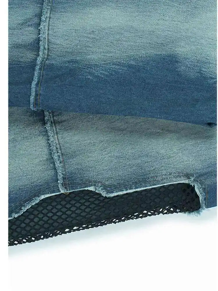 Big Size Denim Vest Wide Leg Pants Two Piece Suit New V-Neck Sleeveless Women Fashion Tide Spring Autumn 20251DH9963