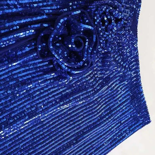 Load image into Gallery viewer, High Elastic Waist Red Sequins Flower Slit Elegant Long Half-body Skirt Women Fashion Tide New Spring Autumn 2025 1DH9121
