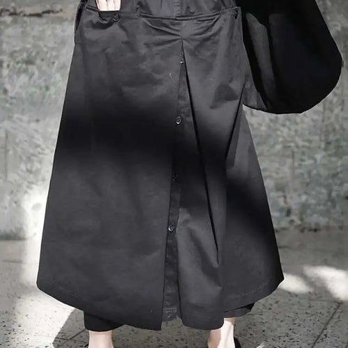 Load image into Gallery viewer, High Elastic Waist Black Irregular Bandage Wide Leg Pants New Loose Fit Trousers Women Fashion Spring Autumn 2025 JI0840
