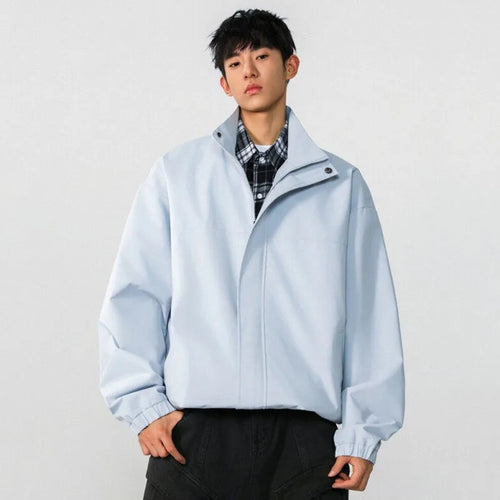 Load image into Gallery viewer, High Street Male Jacket Spring New Fake Two Pieces Lapel Plaid Design American Style Jackets Solid Color Men's Coats 9W1236
