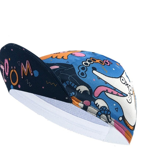 Summer Thin Style Breathable Cycling Caps Abstract Cartoon Animal Print Bicycle Sports Hats Quick Dry Shade Easy To Carry
