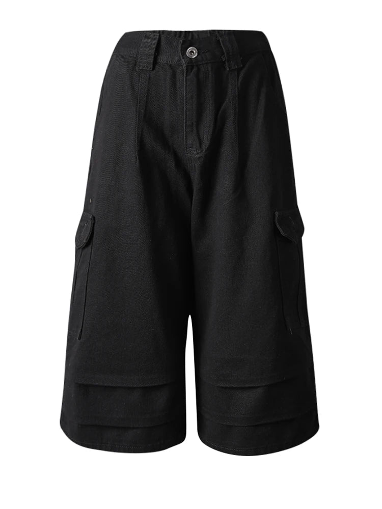 High Waist White Printed Pockets Pleated Calf-Length Pants New Trousers Women Fashion Tide Spring Autumn 2025 CPG3276