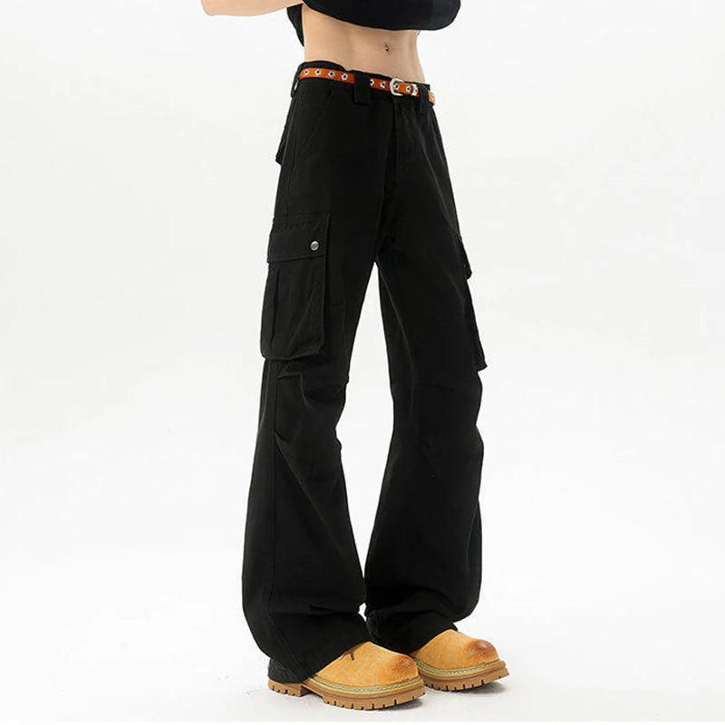 Men's Jeans New Summer American High Street Multi Pockets Design Straight Leg Fashion Male Casual Bottoms 2025 9W1642