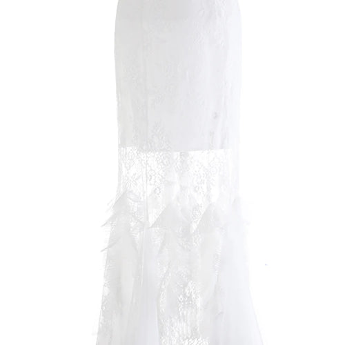 Load image into Gallery viewer, High Waist Black Lace Perspective Embroidery Mermaid Half-body Skirt Women Fashion Tide New Spring Autumn 2025 1DJ0986
