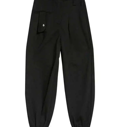 Load image into Gallery viewer, High Elastic Waist Black Irregular Long Harem Pants New Loose Fit Trousers Women Fashion Tide Spring Autumn 2025 1DF1325
