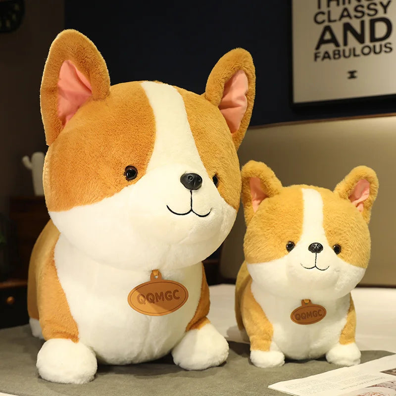 1pc 25-55cm Giant Cute Corgi Dog Plush Toys Stuffed Animal Puppy Dog Pillow Cushion Soft Lovely Doll Kawaii Xmas Gift for Kids