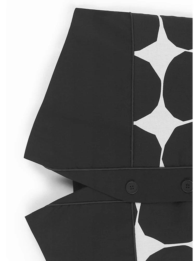 Big Size Black Dot Vest Wide Leg Pants Two Piece Suit New V-Neck Sleeveless Women Fashion Tide Spring Autumn 2025 1DJ1105