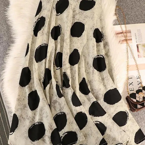 Load image into Gallery viewer, Vintage Women Casual Dot Print Pleated A-line Skirt Elegant Elastic High Waist Female Summer Festival Party Midi Skirts Boho New
