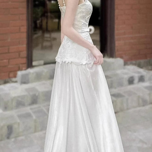 Load image into Gallery viewer, Solid Spliced Mesh Slimming Dresses For Women Strapless Sleevelss High Waist Temperament Dress Female Fashion Style
