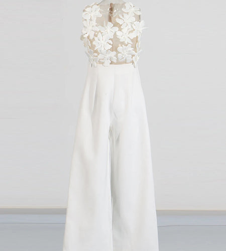 Solid Spliced Appliques Slimming Dresses For Women V Neck Sleeveless High Waist Temperament Jumpsuit Female Fashion