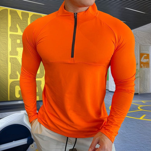 Load image into Gallery viewer, Mens Compression T-shirt Gym Fitness Sweatshirt Running Exercise Sports Tops Turtleneck Knitwear Long Sleeves Clothing Plus Size
