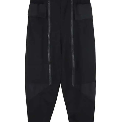 Load image into Gallery viewer, High Elastic Waist Black Zipper Spliced Harem Pants New Loose Fit Trousers Women Fashion Tide Spring Autumn 2025 1DF5321
