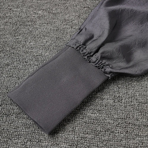 Load image into Gallery viewer, Women Gray Brief Long Big Size Elegant Dress New Turtleneck Long Sleeve Loose Fit Fashion Tide Spring Autumn 2025 1DH0252
