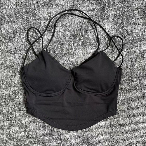 Load image into Gallery viewer, Women Sling Ballet Pad Latin Sport Yoga Bra Running Crop Top Fitness Gym Underwear Sports Braies High Impact Ropa Interi
