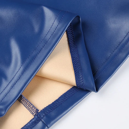 Load image into Gallery viewer, Winter New Sleeveless PU Leather Mini Dress For Women Robe Turtleneck Bodycon Ruched Sexy Short Dress Vestido
