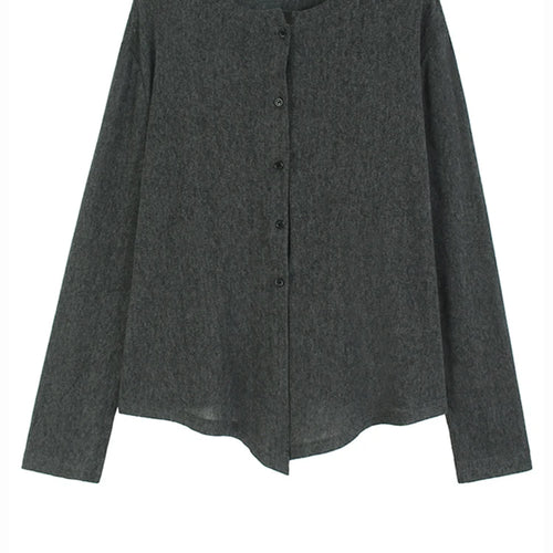 Load image into Gallery viewer, Gray Thin Irregular Big Size Knitting Cardigan Sweater O-Neck Long Sleeve Women New Fashion Spring Autumn 2025 1DH9315
