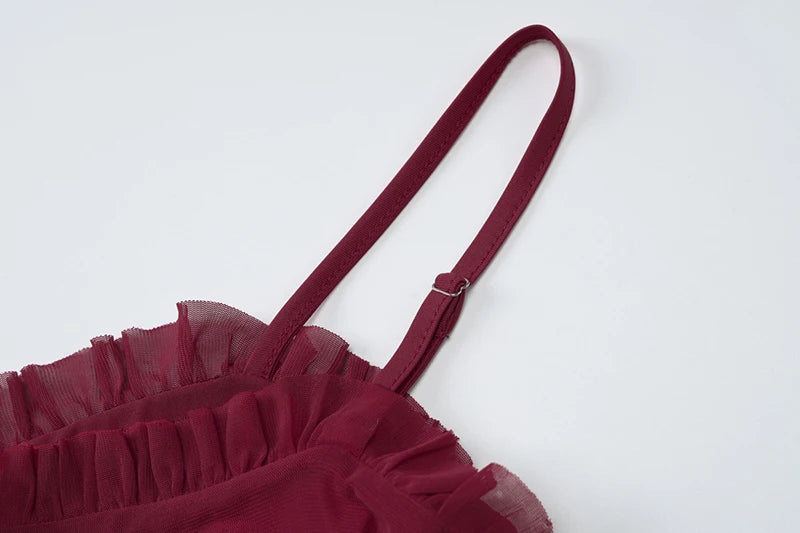 Hollow Out Backless Sexy Maxi Dress For Women Mesh Patchwork Spaghetti Strap Sleeveless Bodycon Sexy Long Dress