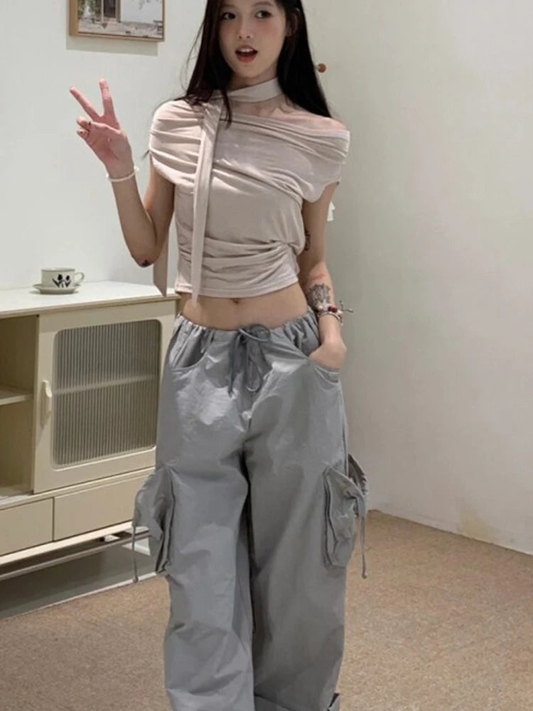 2024 Women Clothing Summer T Shirts Short Sleeve Off Shoulder Tees Ropa Mujer Casual Fashion Tunic Sexy Tshirt Tops Korean Tees