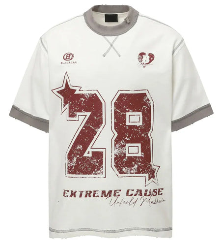 Vintage Men T-Shirt Y2K Grunge Graphic Printed Ripped Patchwork Streetwear Tshirt Hip Hop Harajuku Casual Punk Gothic Baggy Top