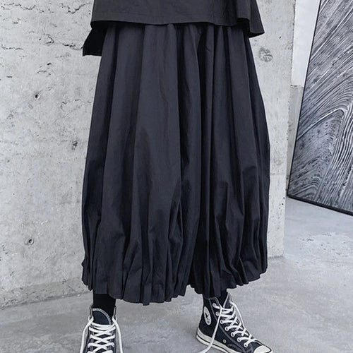 Load image into Gallery viewer, High Elastic Waist Black Brief Pleated Wide Leg Pants New Loose Fit Trousers Women Fashion Tide Spring Autumn 2025 1DF1103
