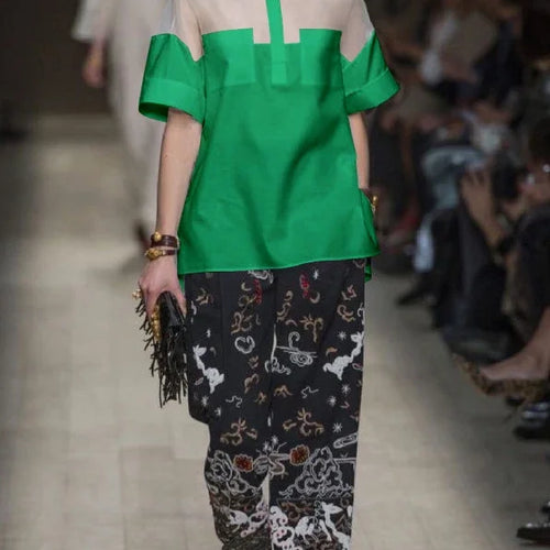 Load image into Gallery viewer, Summer Women White Trendy Short Sleeves Tops Shirts Fashion Vintage Elegant See-through Blouses Shirts for Woman
