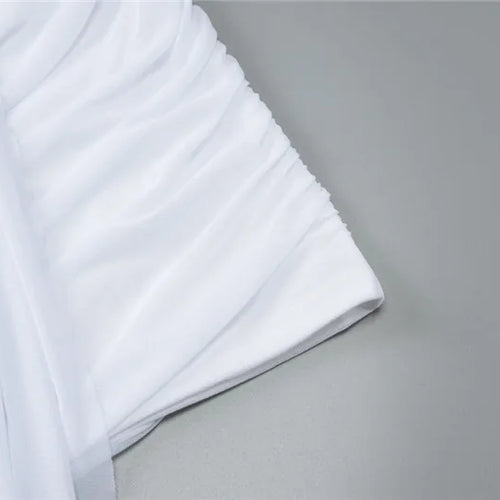 Load image into Gallery viewer, Sexy Skirt Two Piece Sets Women O Neck Long Sleeve T-shirt And Mini Draped Skirt Matching Sets Ladies Skinny Club Sets
