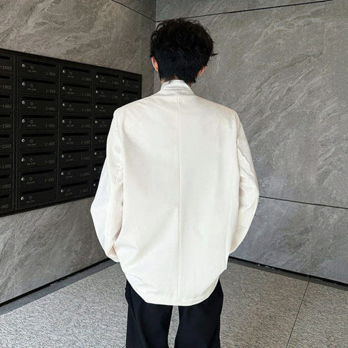 Load image into Gallery viewer, Spring Men&#39;s Suit Coat Solid Color Single Breasted Stand Collar New Chinese Style Fashion Tide Blazer Letter 9W1343
