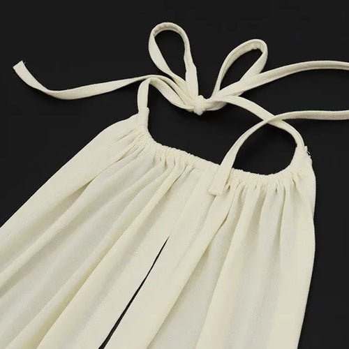 Load image into Gallery viewer, Backless Tassel Sexy Mini Dress Women Summer New Hollow Out Halter Sleeveless High Waist Ruched Skinny Club Dress
