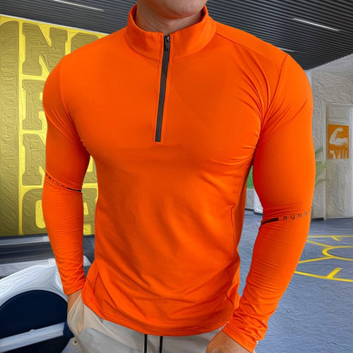 Load image into Gallery viewer, Mens Compression T-shirt Gym Fitness Sweatshirt Running Exercise Sports Tops Turtleneck Knitwear Long Sleeves Clothing Plus Size
