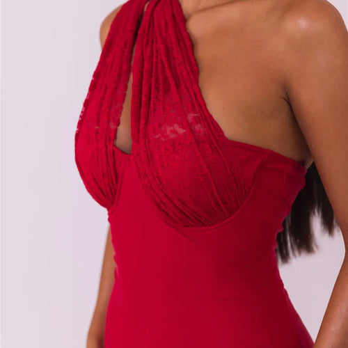 Load image into Gallery viewer, Sleeveless Fishtail Maxi Dress For Women Autumn New Halter Deep V Neck Backless Bodycon Party Sexy Long Dress Elegant
