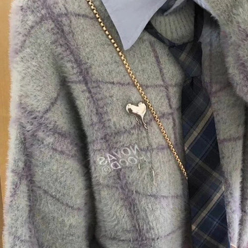 Load image into Gallery viewer, Y2k Aesthetic Autumn Patchwork Sweater Women Letter Embroidery Harajuku Knitted Pullover Streetwear Oversized Grunge Jumper
