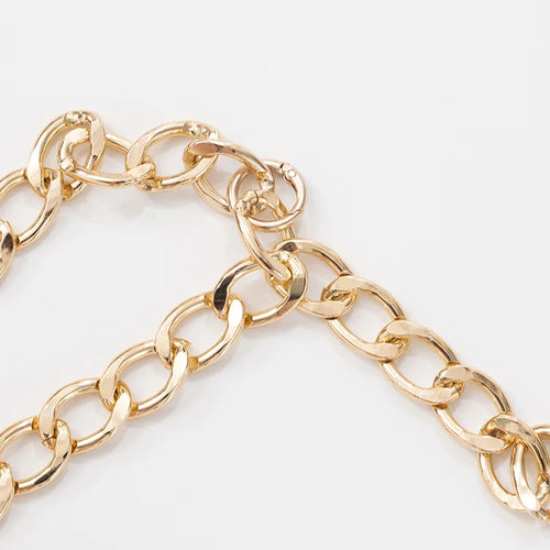 Load image into Gallery viewer, Metal Chain Halter Backless Sexy Maxi Dress Women Orange Off-shoulder Sleeveless Thigh High Split Club Long Dress
