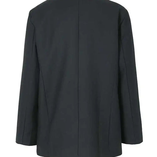 Load image into Gallery viewer, Women Black Color-block Big Size Blazer New Lapel Long Sleeve Loose Fit Jacket Fashion Tide Spring Autumn 2025 1DF3285
