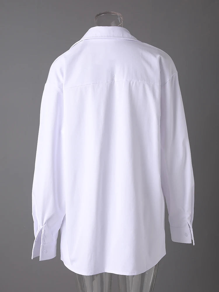 Women Black Rhinestones Big Size Elegant Blouse New V-neck Long Sleeve Shirt Fashion Tide Spring Autumn 2025 CPG3073