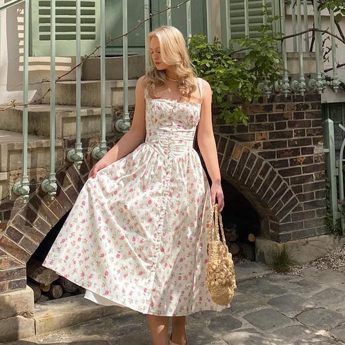 Load image into Gallery viewer, Summer Black Holiday Party Dresses Elegant Spaghetti Strap Midi Lace Up Dress Black Casual Women New In Dress 2023
