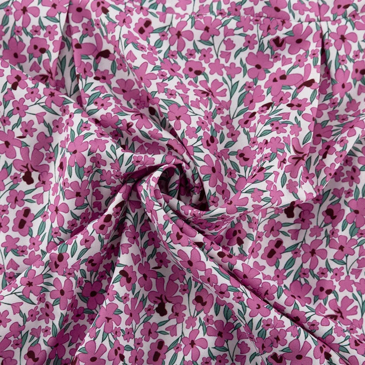 Short Ruffle Sleeve Floral Dress For Women Fashion O Neck High Waist A-line Loose Backless Sexy Mini Dress Elegant