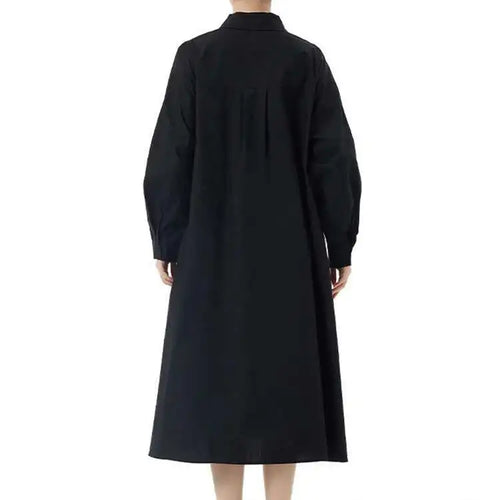 Load image into Gallery viewer, Women Green Rose Red Spliced Big Size Midi Shirt Dress New Lapel Long Sleeve Fashion Tide Spring Autumn 2025 1DH5167
