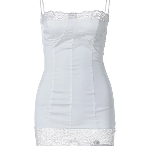 Load image into Gallery viewer, Sexy Lace Patchwork 2024 Summer Women's Dress New Bodycon Tight Wrap Hip Tie Up Dress Party Beach Vacation Vestidos
