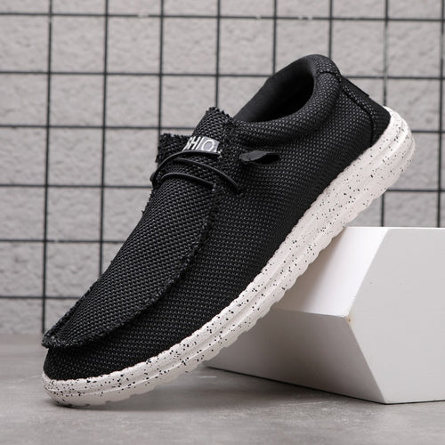 Load image into Gallery viewer, Men Canvas Shoes Fashion Men&#39;s Casual Shoes Light Non-slip Loafer Washed Denim Flat shoes Outdoor Sneakers Vulcanized Shoes
