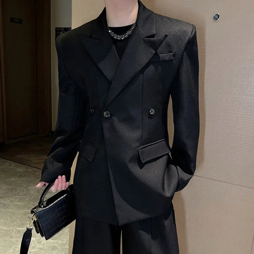 Load image into Gallery viewer, Men&#39;s Blazers New Solid Color Threedimensional Shoulder Design Spring Men Clothing Stylish Lapel Suit Jacket Club 9W1418
