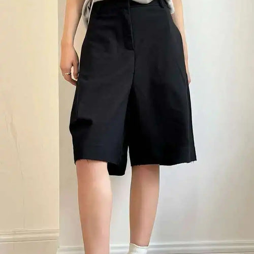 Load image into Gallery viewer, High Elastic Waist Gray Pocket Elegant Knee Length Pants New Trousers Women Fashion Tide Spring Summer 2025 1DH5814
