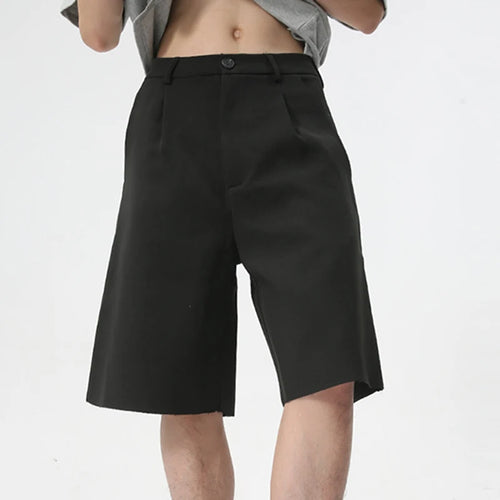 Load image into Gallery viewer, Summer Trendy Male Shorts Solid Color Loose Minimalist Draping Straight Business Casual Knee Length Pants 9C6173
