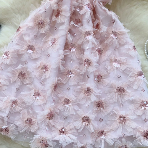 Load image into Gallery viewer, French Retro Women Pink Sequin Diamonds Elegant Hollow Out Halter Short Dress Summer Sleeveless Evening Party Dress Popular Chic
