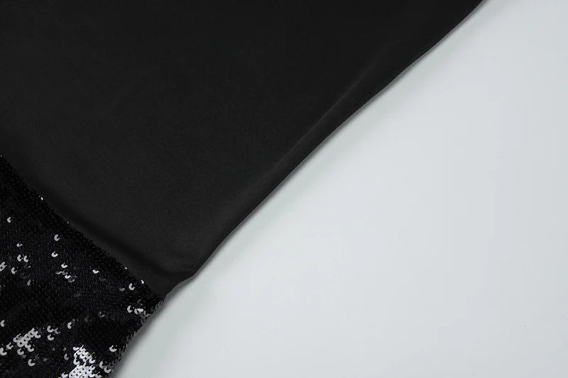 Black Halter Backless Sexy Maxi Dress For Women Gown Elegant Glitter High Waist O Neck Sleeveless Long Dress Elegant