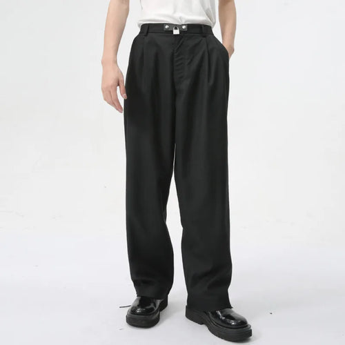 Load image into Gallery viewer, Minimalist Men&#39;s Casual Suit Pants Wide Leg Soild Color Loose Male Elastic Waist Trousers Stylish Summer 9C6152
