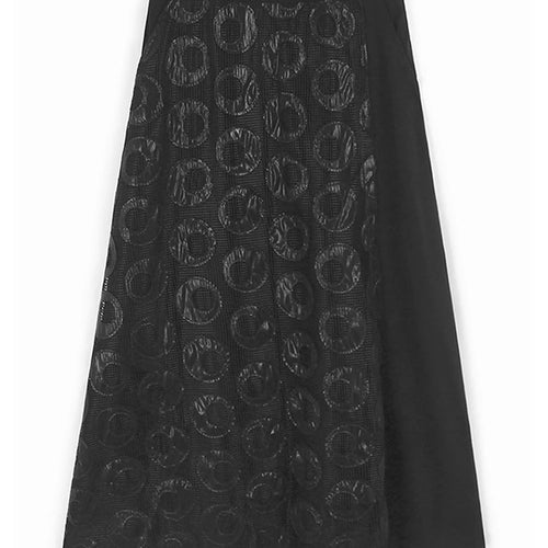 Load image into Gallery viewer, Black Dot T-shirt Hollow Out Skirt Two Pieces Suit New Round Neck Short Sleeve Women Fashion Spring Summer 2025 1DJ1100
