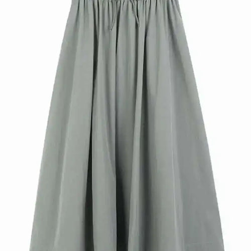 Load image into Gallery viewer, High Elastic Waist Gray Brief Long Elegant A-line Half-body Skirt Women Fashion Tide New Spring Autumn 2025 1DH6196
